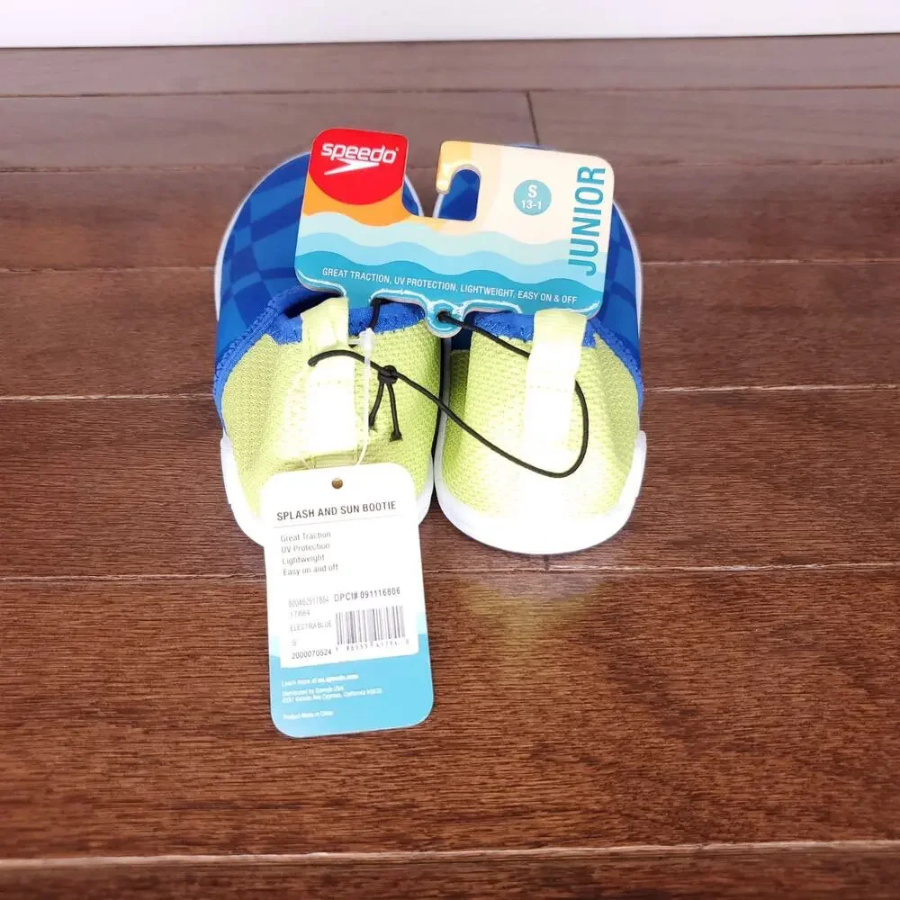 Speedo Splash and Sun Bootie Junior Kids S (13-1) Electra Blue Lightweight Beach